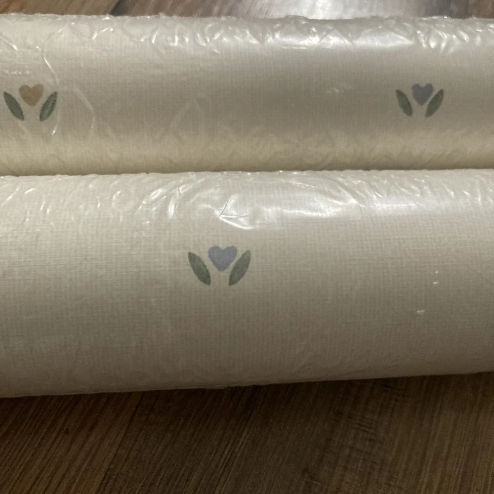Vintage Cottage Core BordenWallpaper Lot of 2 Vinyl 55.4 SqFt Floral Whimsical